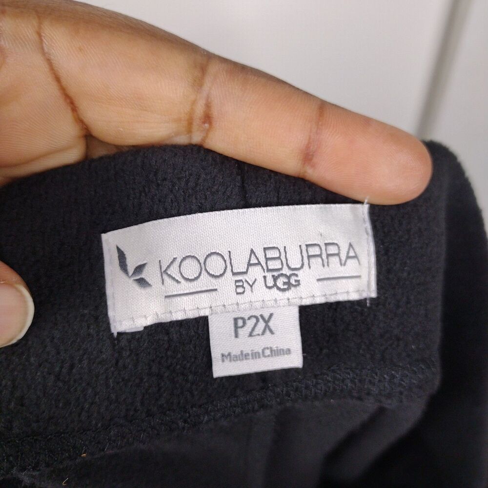 Koolaburra by Ugg Black Lounge Fleece Pants Womens Plus Size P2X Petite Pull On - Picture 6 of 7